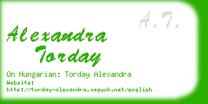 alexandra torday business card